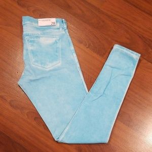 Ocean blue tie dye look denim